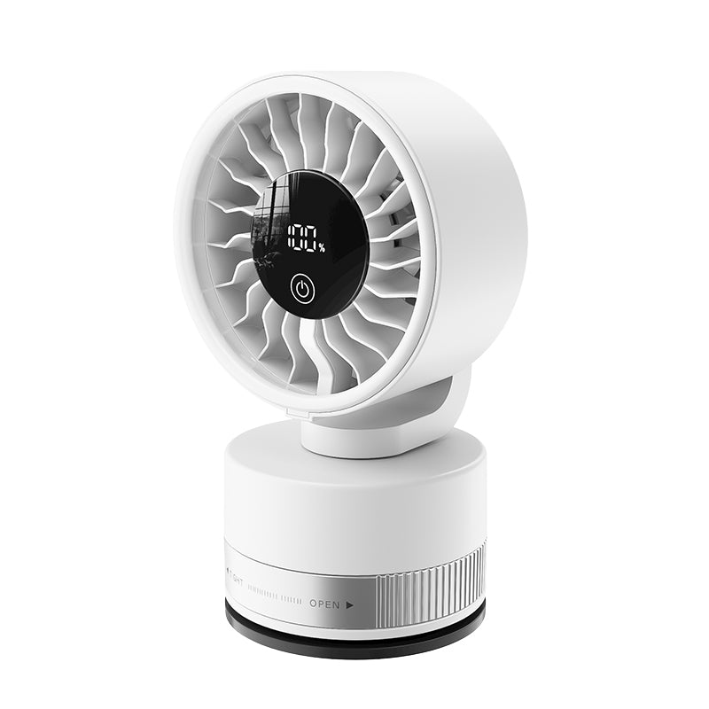 Rechargeable 4000mAh Portable Fan with Adjustable Speed & LED Display