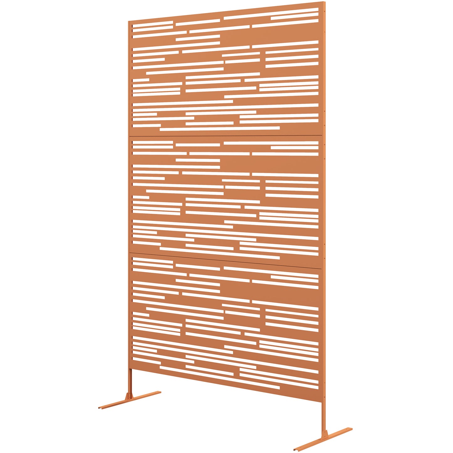 Metal Outdoor Privacy Screen - 78" H x 48" W - Brown