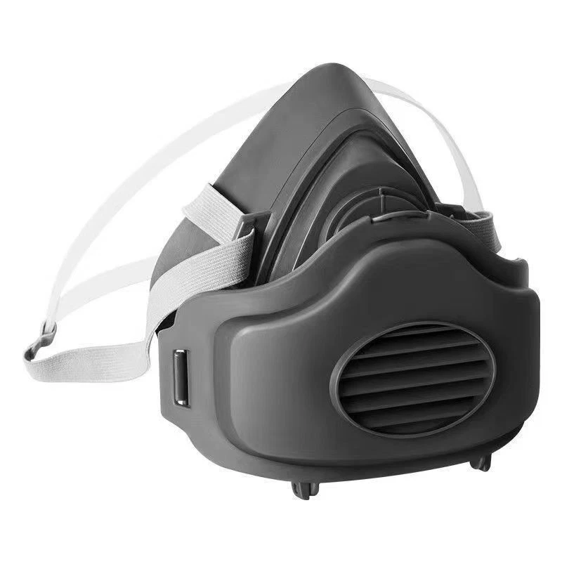 Half Face Respirator Mask with Anti-Fog Goggles and 10 Replaceable Filters