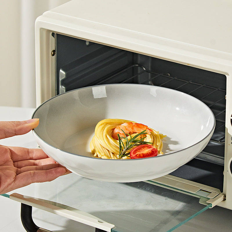 Gray Ceramic Bowls and Dishes Set for Kitchen Dining