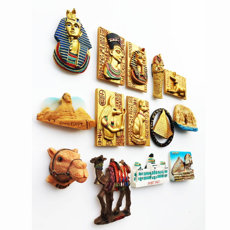 Egyptian Culture Magnetic Refrigerator Magnets Set - Classic & Landmark Designs