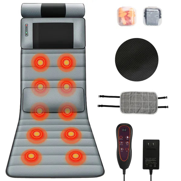 Full Body Electric Massage Mat with Heat and Vibration Therapy