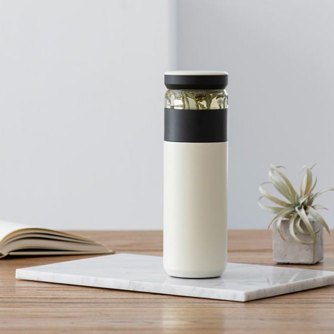 Vacuum Tea Water Separator Cup - Portable Insulated Drinkware for Office & Travel