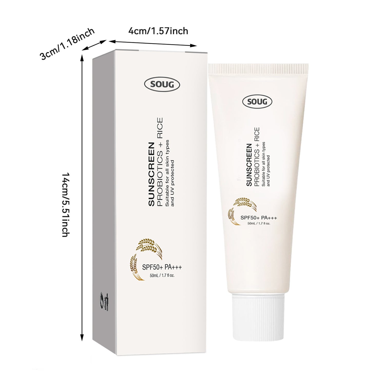Probiotics Sunscreen Cream SPF 50 Moisturizing UV Protection 50ml