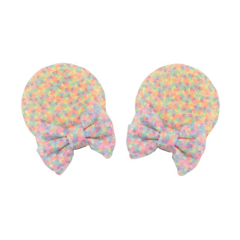 Sequin Bow Hairpin Clip for Kids