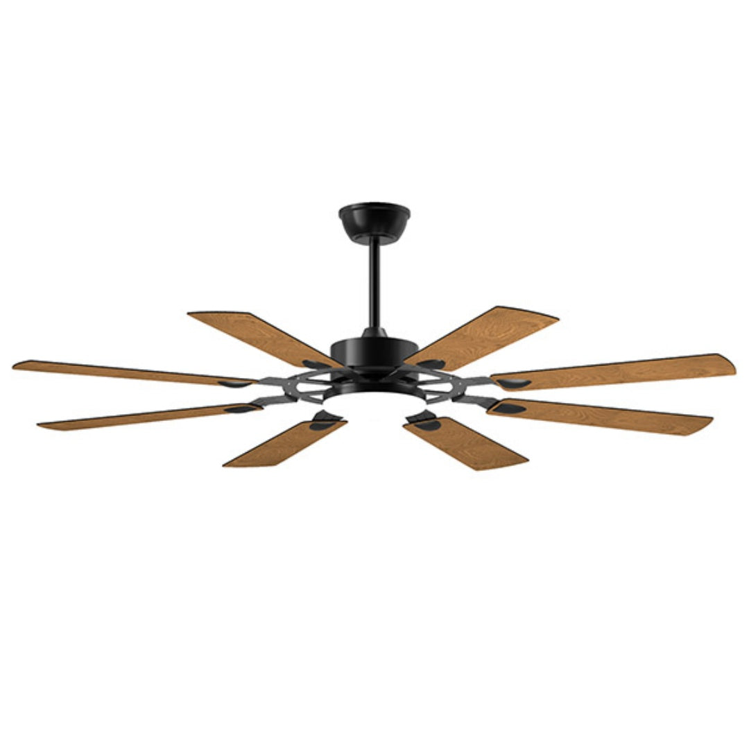 60 Inch Ceiling Fan with Lights and Remote Control - Reversible DC Motor, Black
