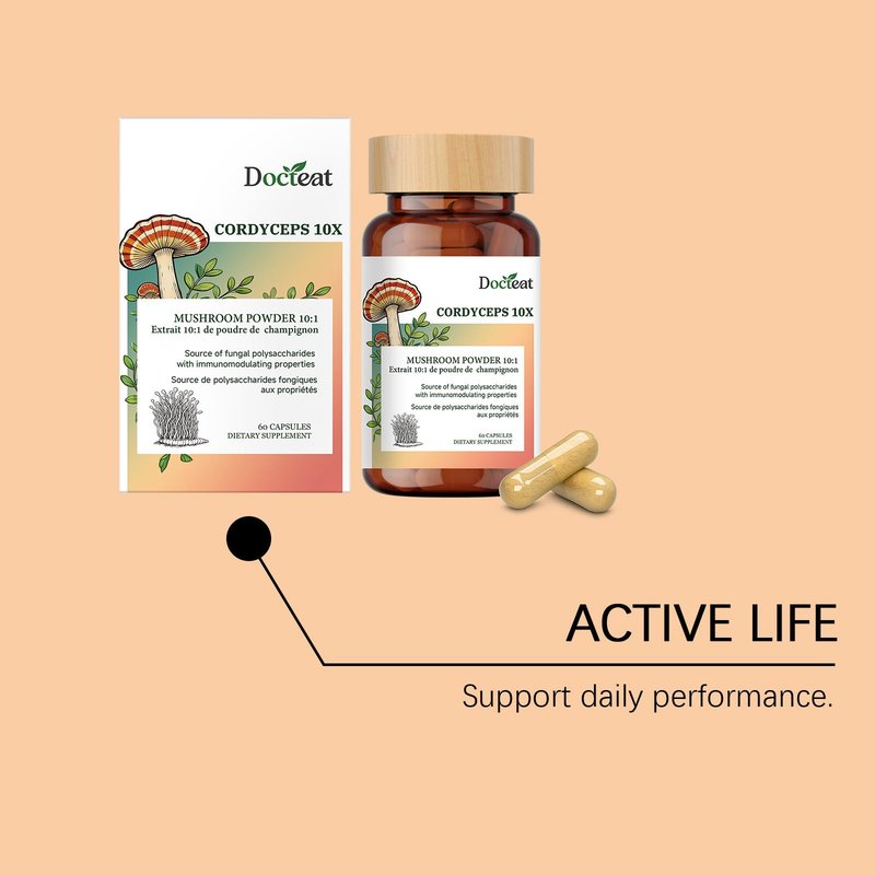 Cordyceps Mushroom Immune Support Capsules - 60 Count