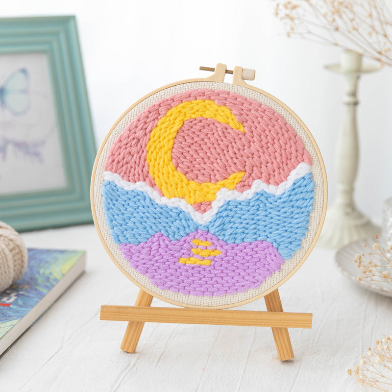 Embroidery Hoop Kit for Cross-Stitch Crafting - Plastic Canvas, 20cm
