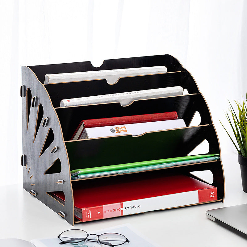 Office Document Storage Rack with 5 Shelves - Organizing & Filing Solution
