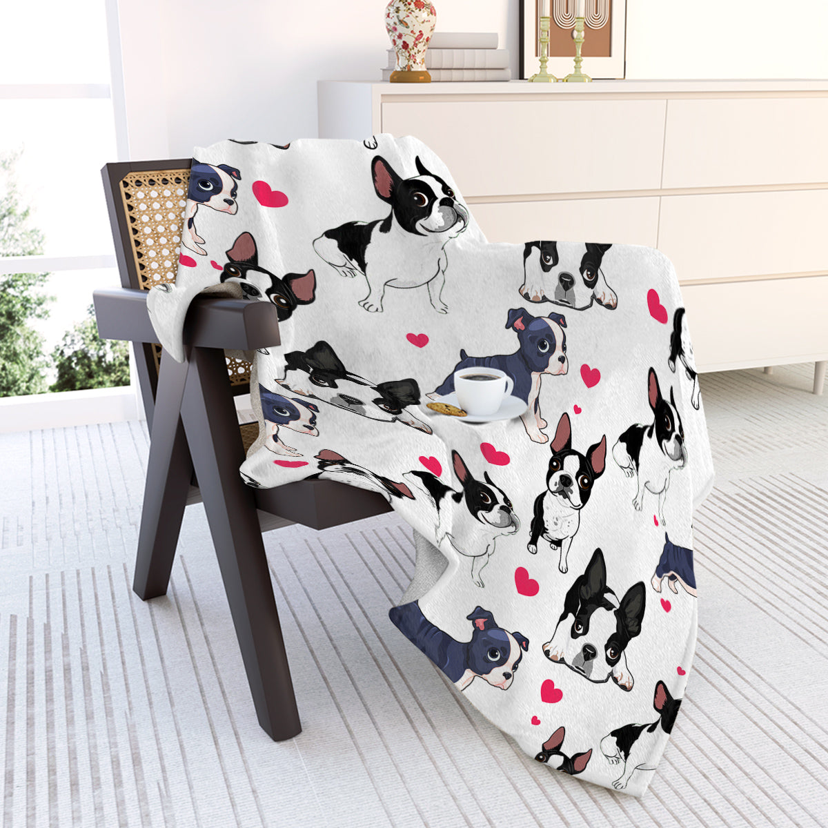 Soft Flannel Dog Blanket - Cozy Lightweight Throw for Dogs