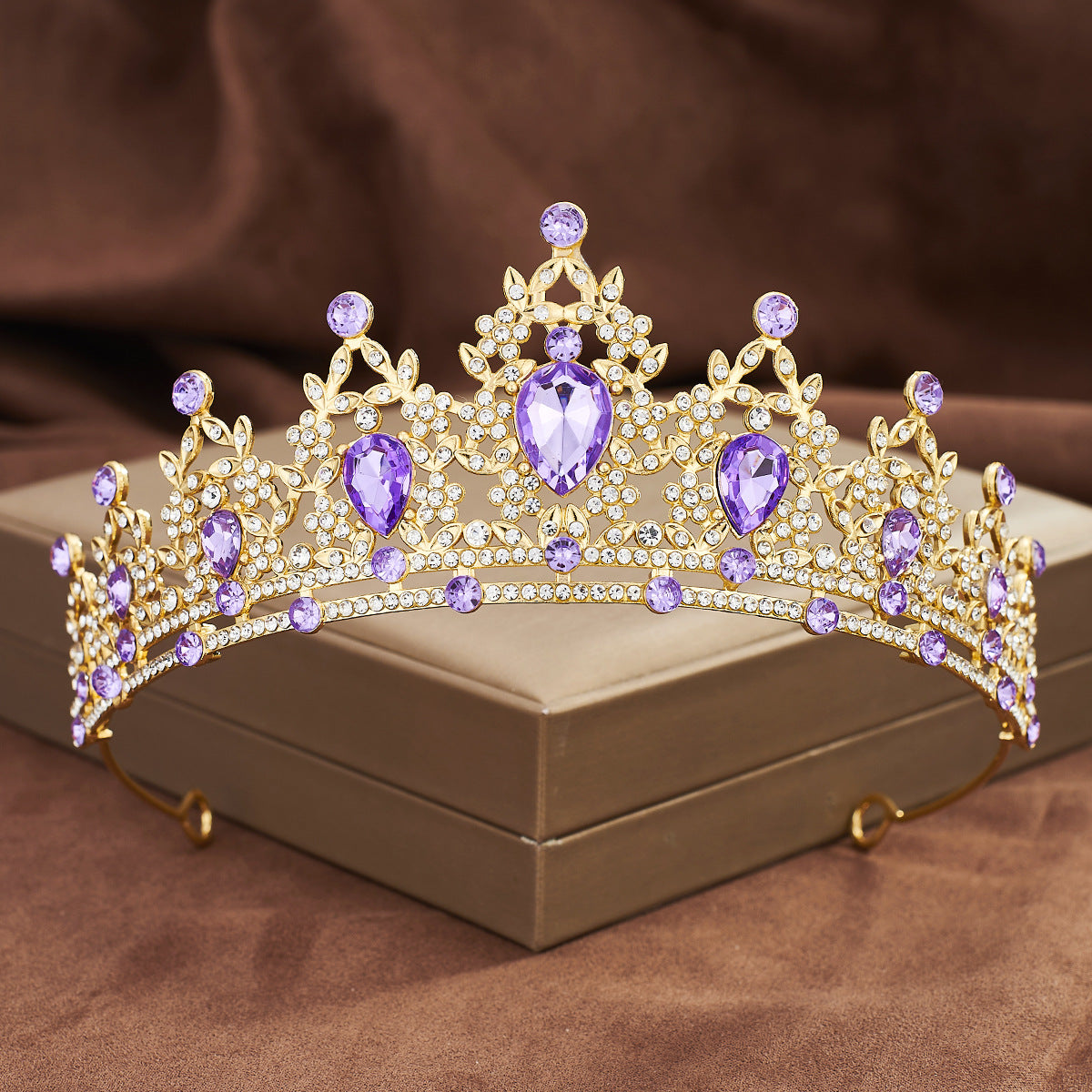 Rhinestone Crown Headband Wedding Hair Accessory