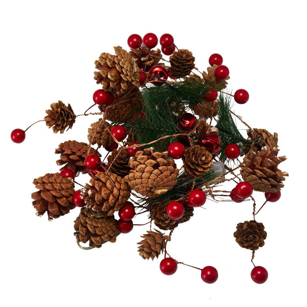 LED Copper Wire Lamp for Christmas Pine Cone Decoration 2M 20 Lights
