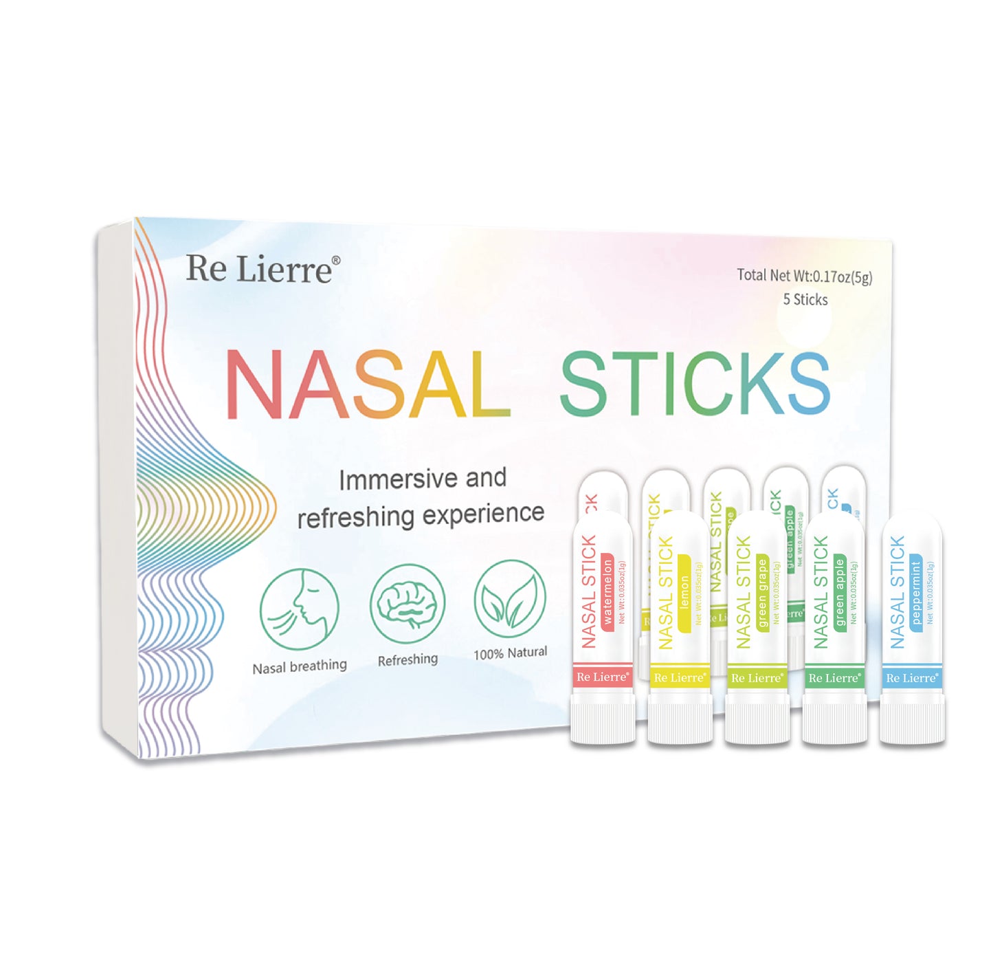 5-in-1 Nasal Energy Bar - Refreshing Aromatherapy Inhaler