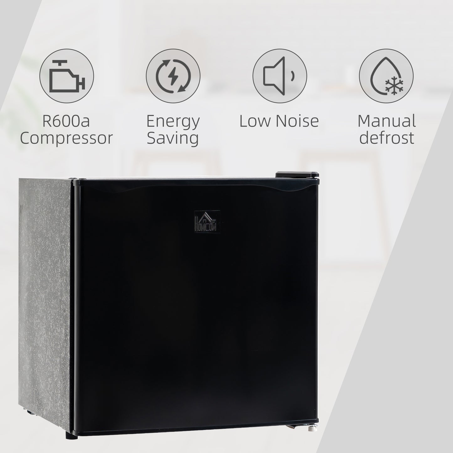 Mini Countertop Freezer 1.1 Cu Ft Compact Upright with Reversible Door Black