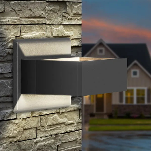 Outdoor Wall Sconce LED Porch Light Waterproof Up/Down Wall Lamp - Modern IP54 Fixture
