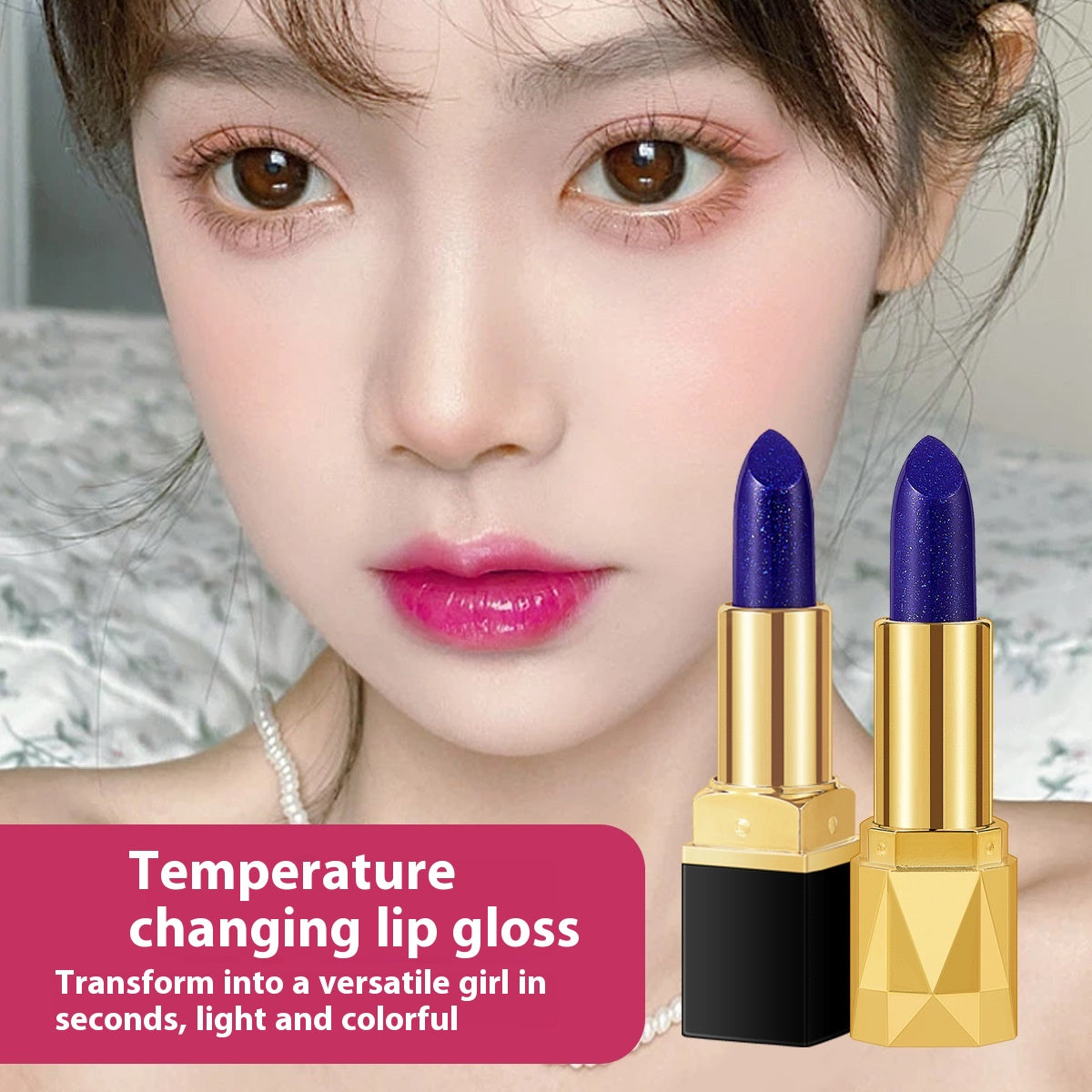Color-Changing Lipstick No Stain - Moisturizing, Long-Lasting for Men & Women