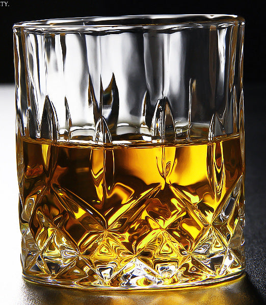 220ml Clear Whiskey Glass - Classic Crystal Mug for Home Bar