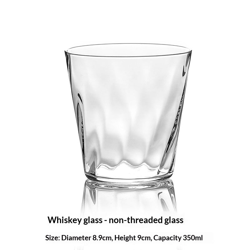 Lead-Free Glass Whiskey Shot Glass - Modern Minimalist Drinkware
