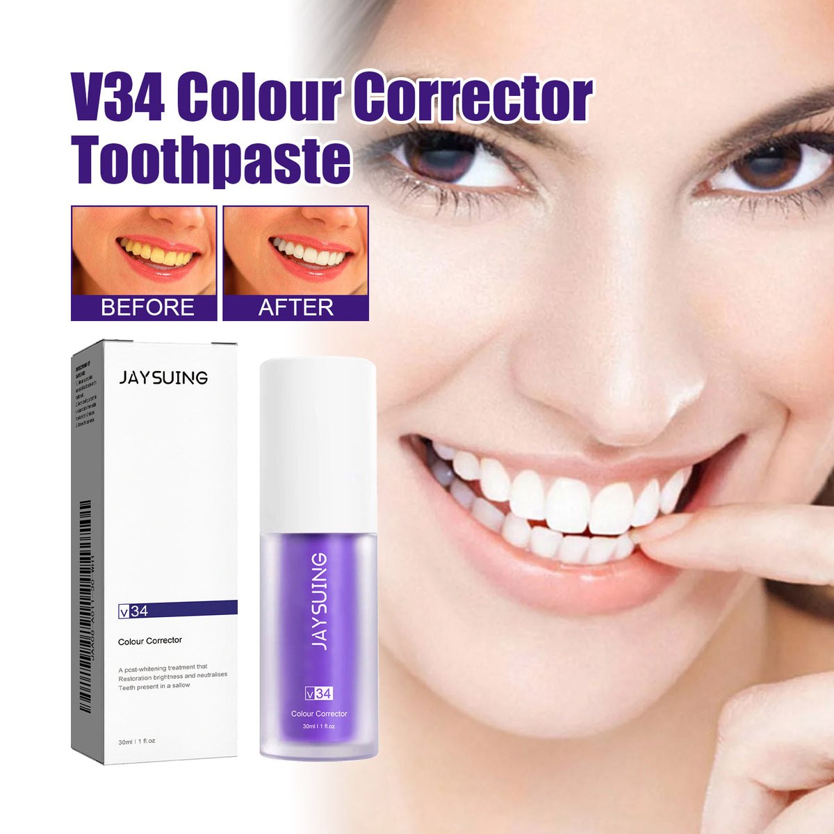 Purple Toothpaste 30ml - Whitening & Stain Removal