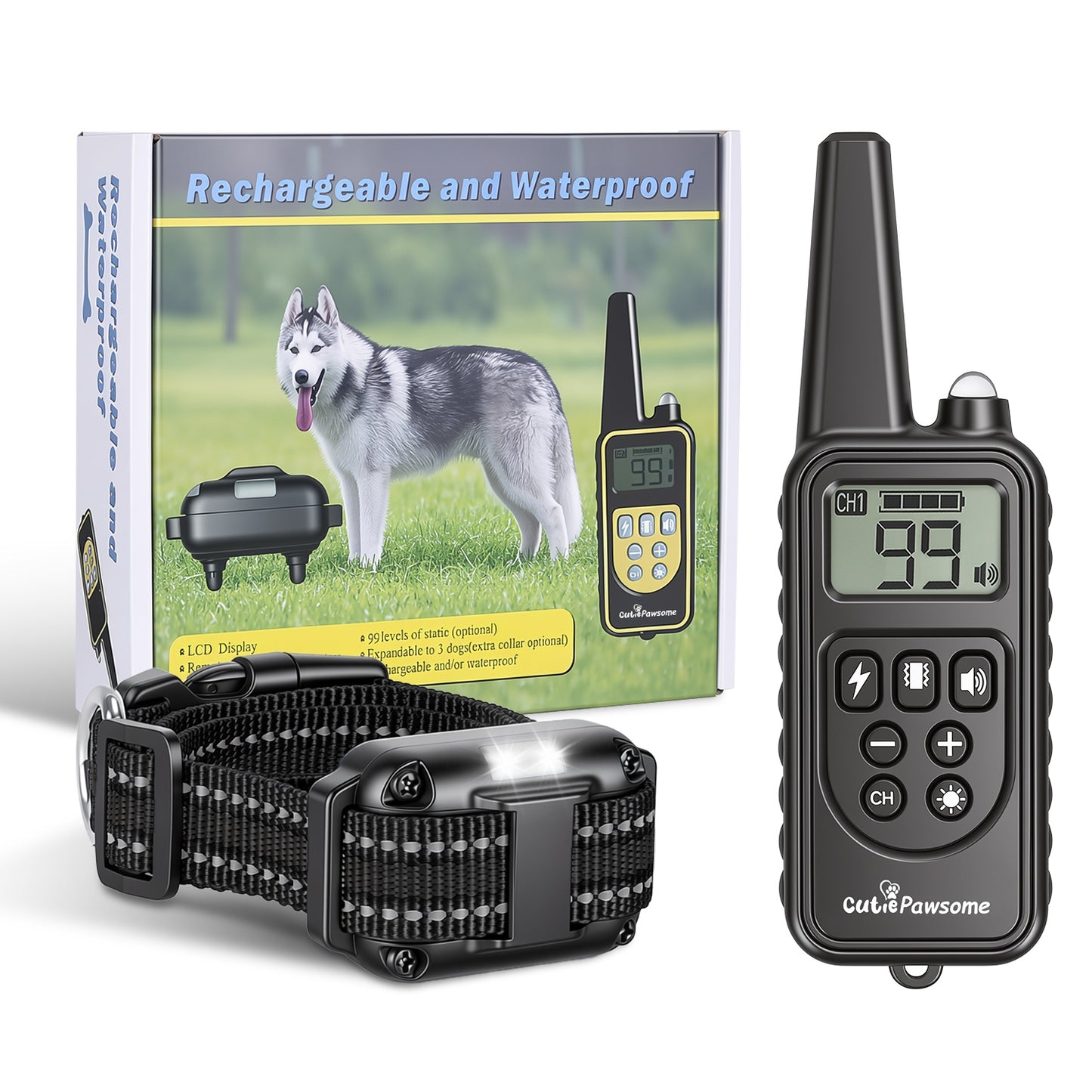 Dog Training Collar with Remote - Waterproof, Long Range, Multi-Mode