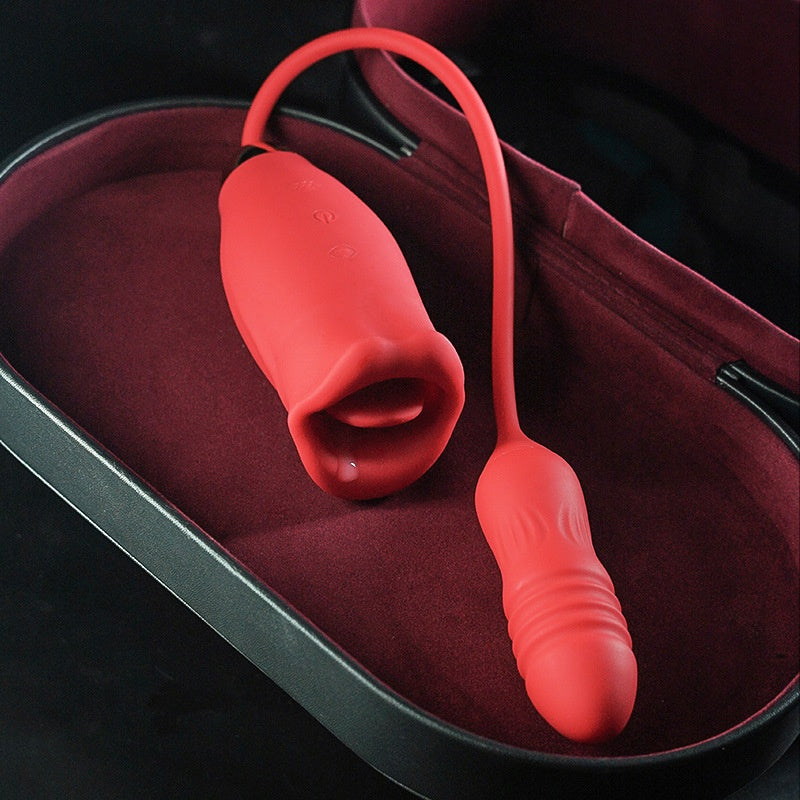 Wireless Remote Control Tongue Vibration Toy for Adults - Telescopic & Retractable