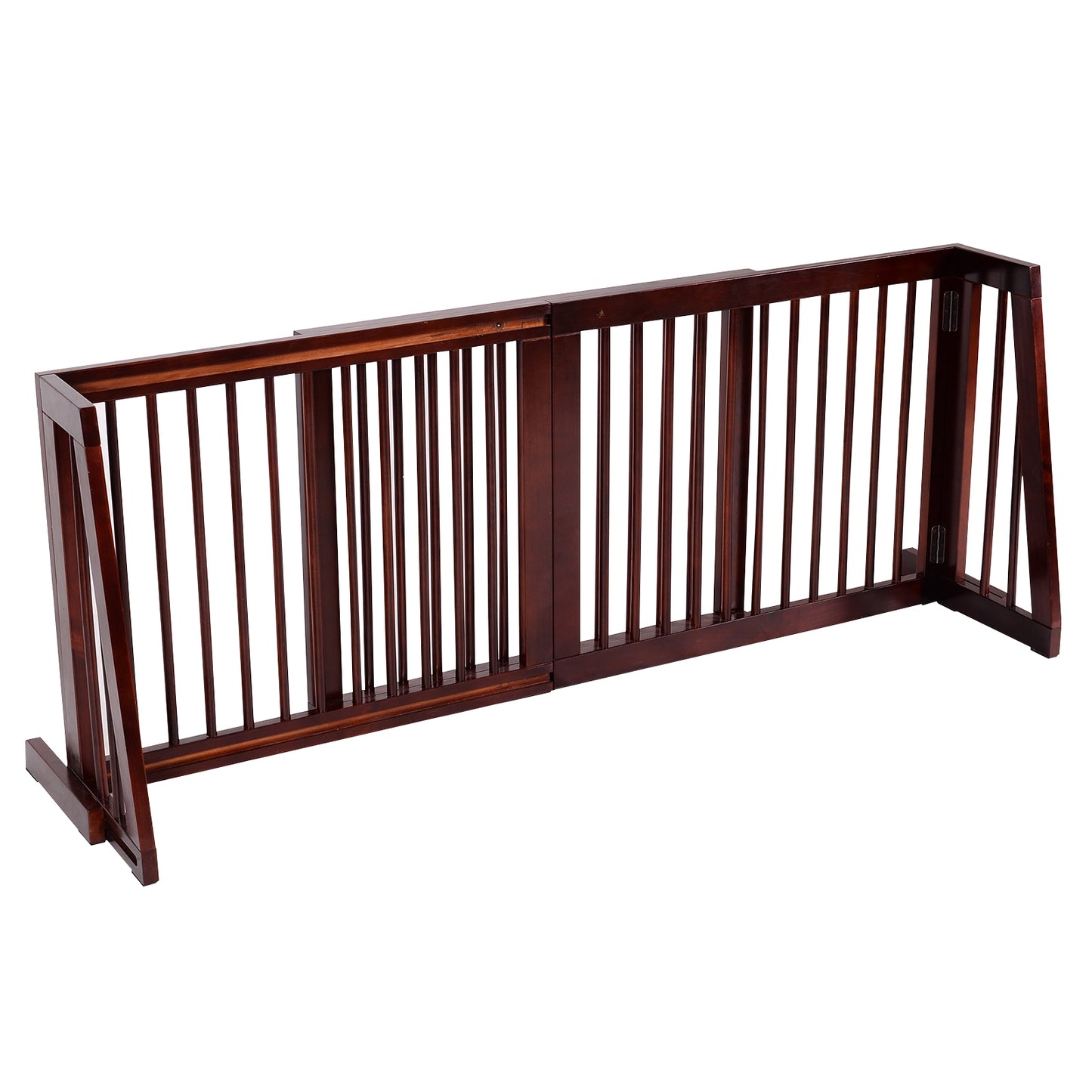 Folding Adjustable Free Standing Pet Barrier - Pine Wood