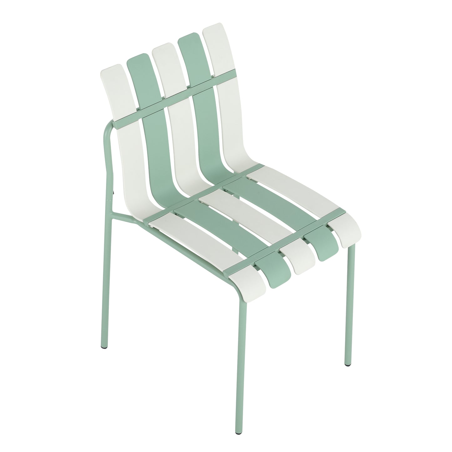 Modern Striped Color Block Dining Chairs - 4-Pack, Waterproof PP & Metal, Indoor/Outdoor Seating