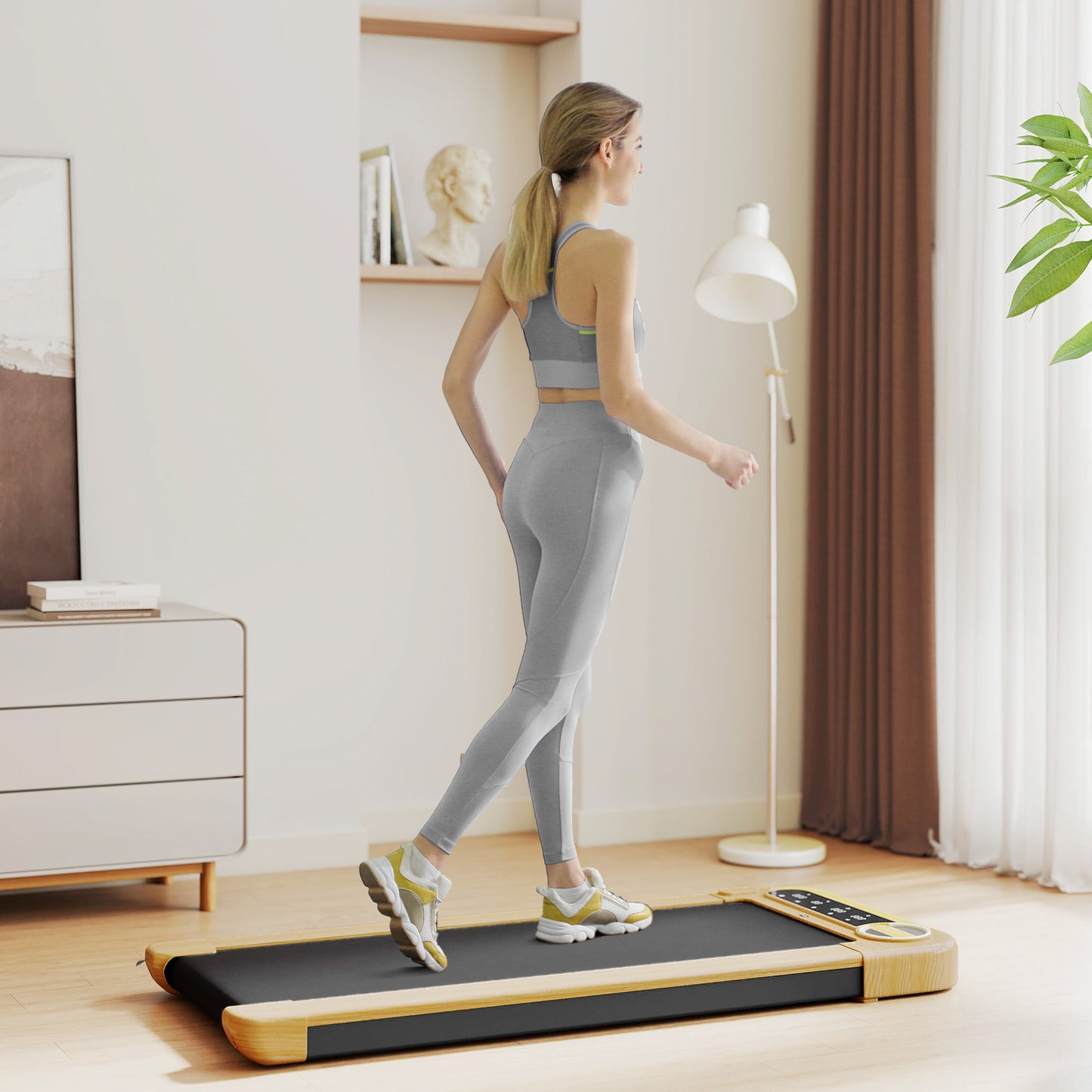 Under Desk Treadmill with Bluetooth Speaker and LED Display