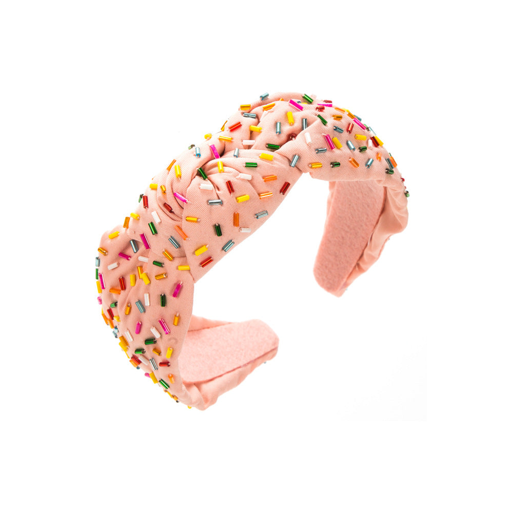 Fashion Hand-Stitched Glass Tube Headband with Temperament - Multiple Colors