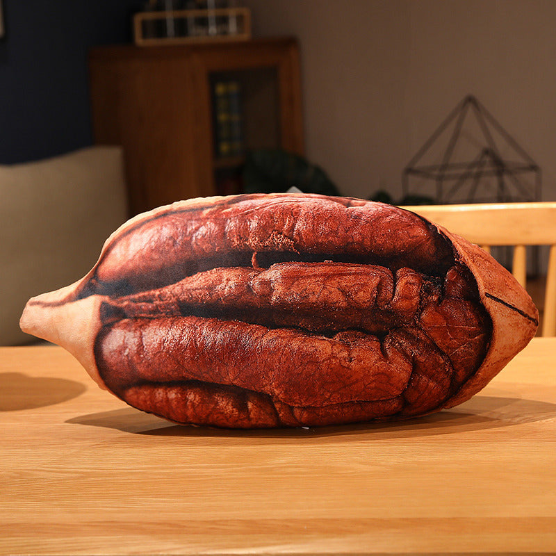 Lifelike Printed Nut Pillow - Peanut, Pistachio, Pecan & More - Home Decor