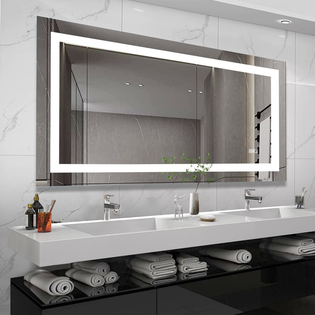 72x36 LED Bathroom Mirror - Anti-Fog & Touch Sensor Lighted