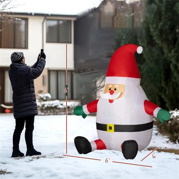 Inflatable Christmas Santa Claus with Rotating Magic Light