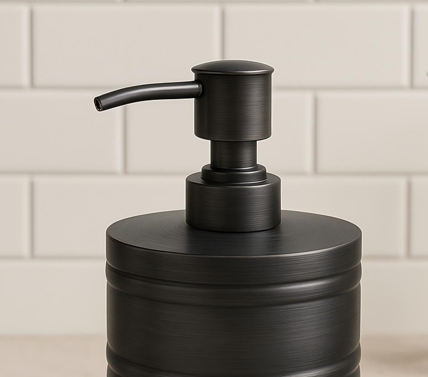Stainless Steel Liquid Soap Dispenser Pump Bottle Bathroom Vanity &