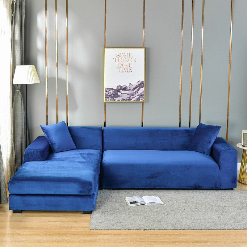 Multi-Color Sofa Cover Set for 145-185cm, 5 Seats & Pillowcases - Home Fabric Soft
