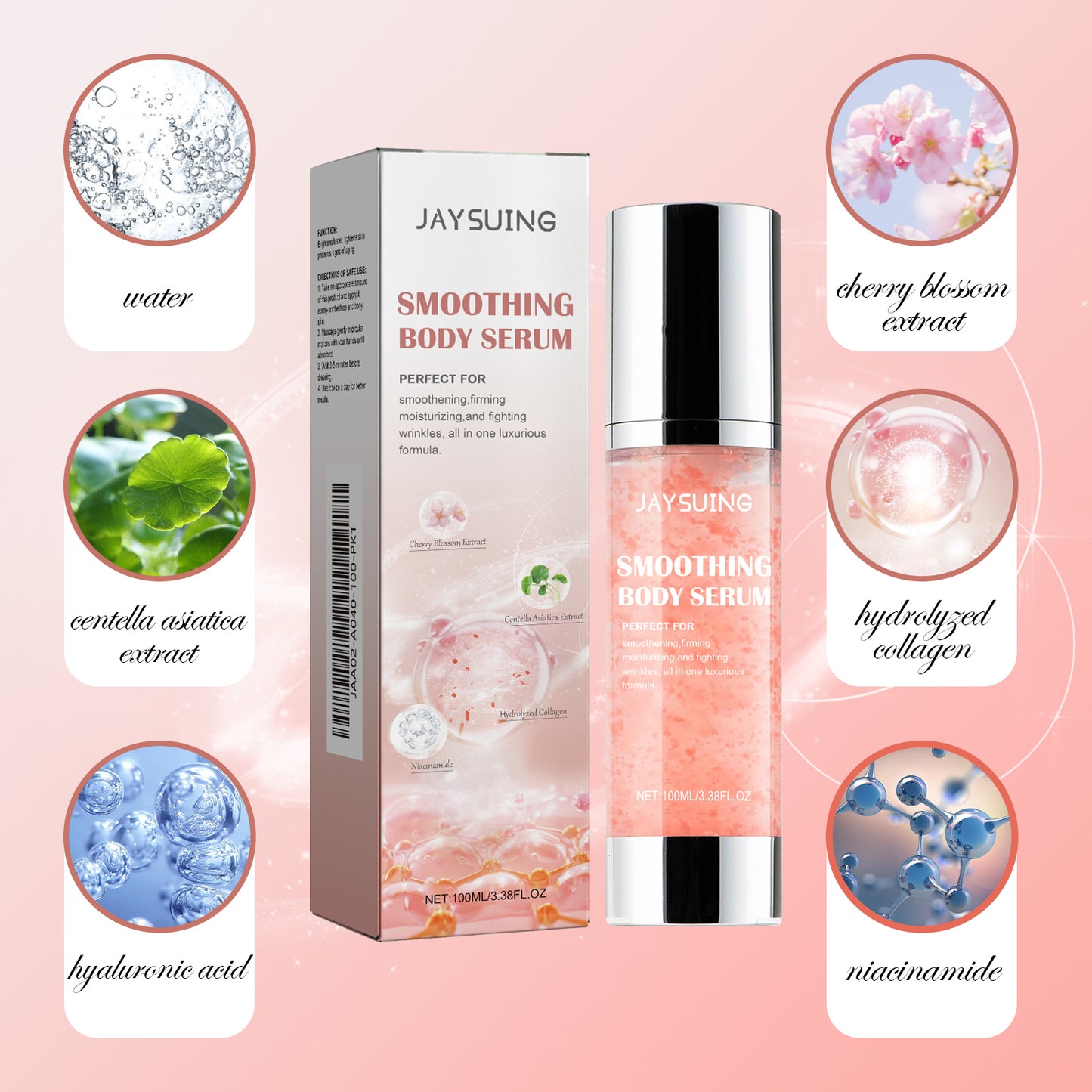 Smoothing Body Serum with Collagen - Moisturizing Anti-Aging Skin Care 100ml