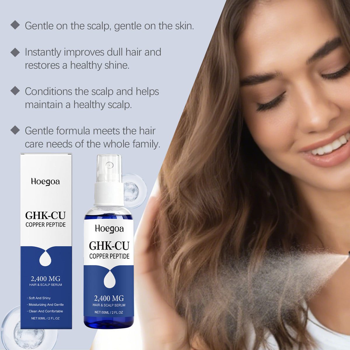 Copper Peptide Hair and Scalp Serum, 60ml