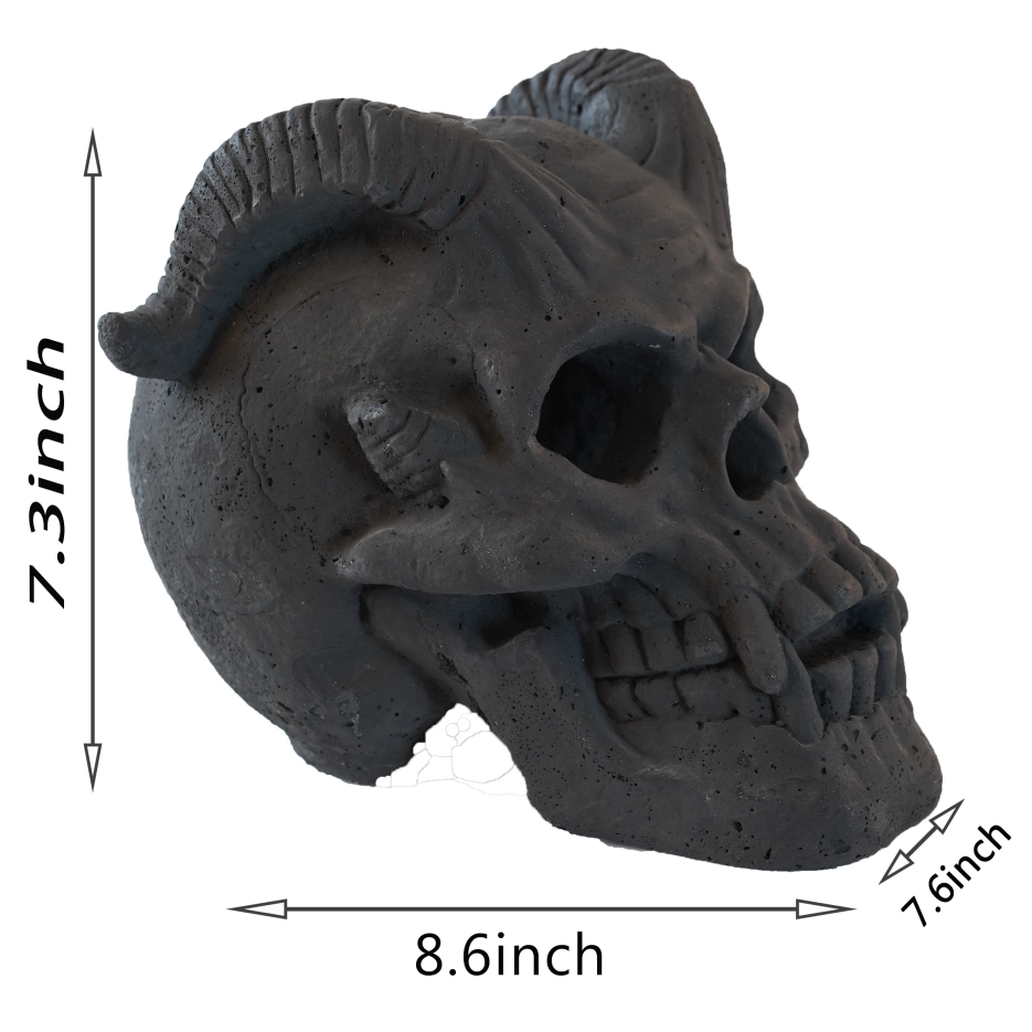 Fireproof Skull Gas Log for Fire Pit & Fireplace - Halloween Decor