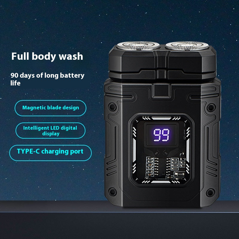 Rechargeable Electric Shaver with Digital Display