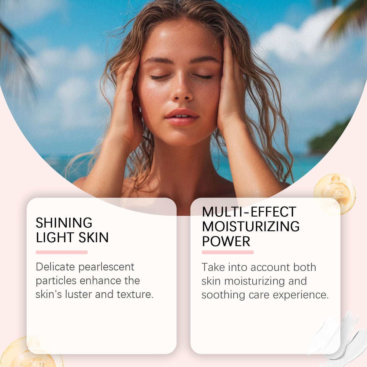 Copper Colored Coconut Protective Glitter Body Oil