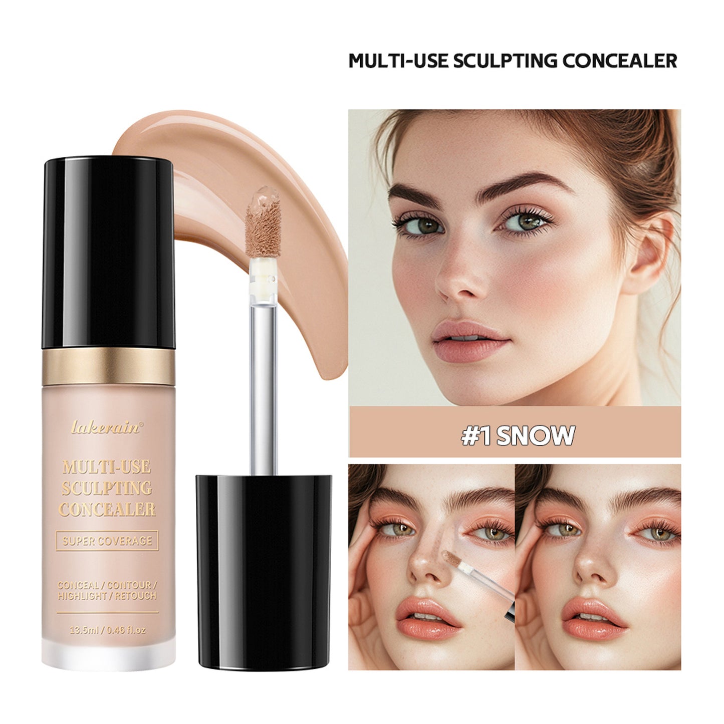Hydrating Liquid Concealer for Dark Circles & Acne Spots - Multiple Shades