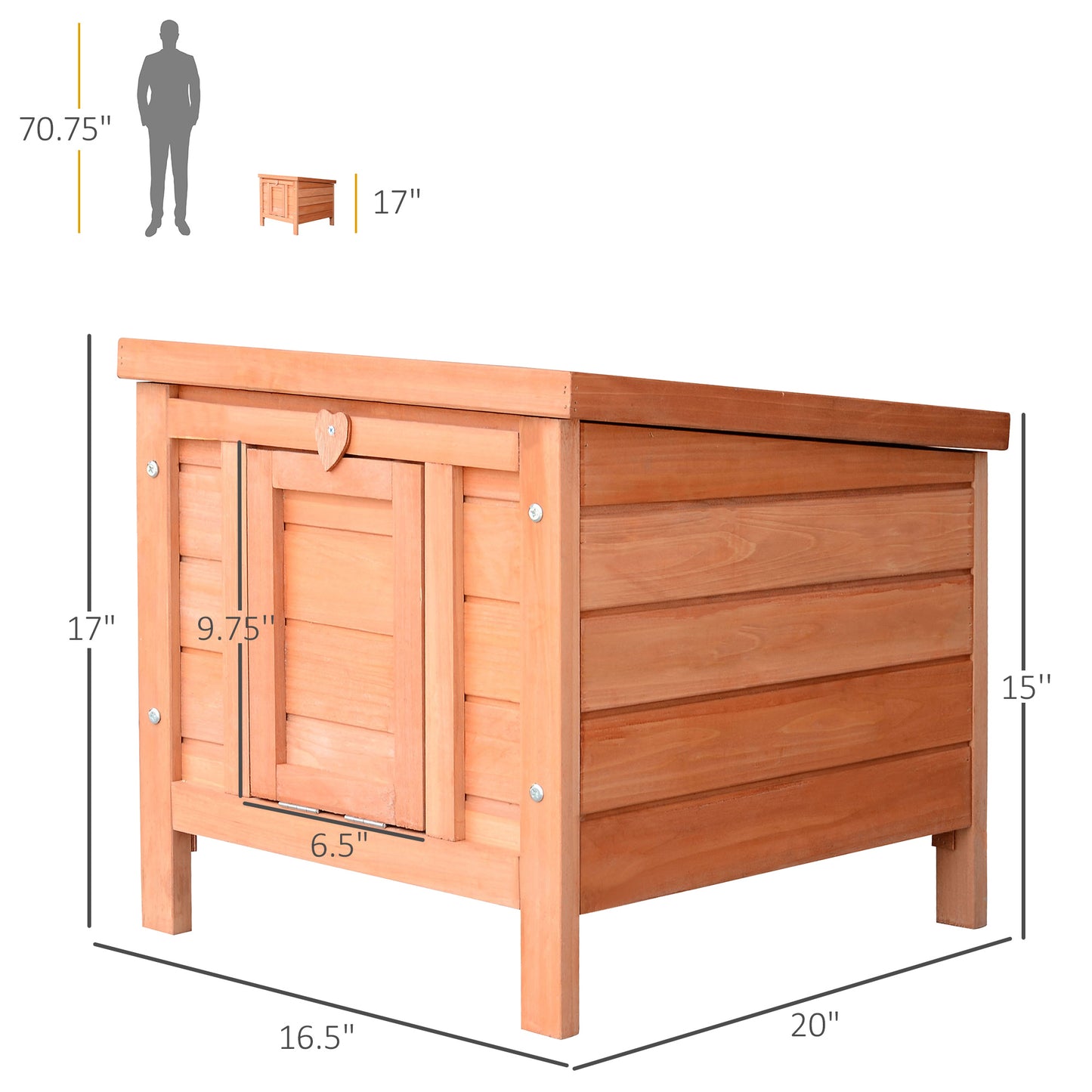 Outdoor Wooden Rabbit Hutch with Waterproof Roof - Small Animal Shelter