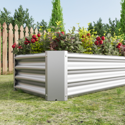 Metal Raised Garden Bed 4x2x1ft for Flowers Vegetables Herbs Outdoor Planter