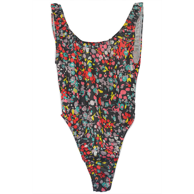 Color Printing Buttock Wrap One-Piece Backless Body Shaper for Adults