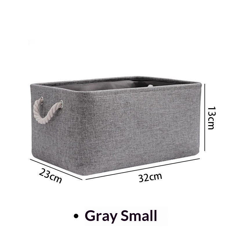 Foldable Storage Basket with Lid - Multi-Size Home Organization Box