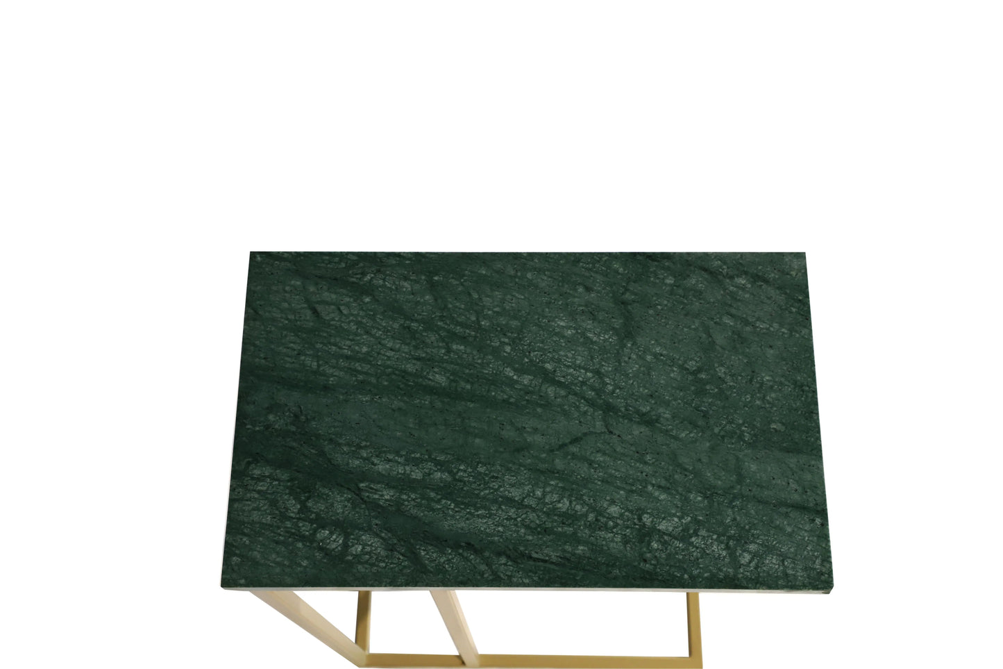 Marble C Table For Living Room Set Of 1 With Metal Frame-24 Inch