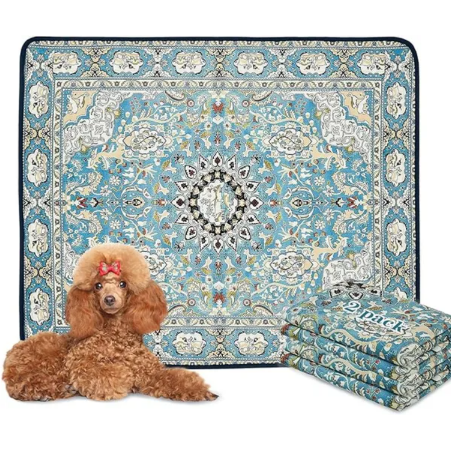 Reusable Washable Dog Pee Pads 36x41 Leakproof Non-Slip Pet Training Mat 2 Pack