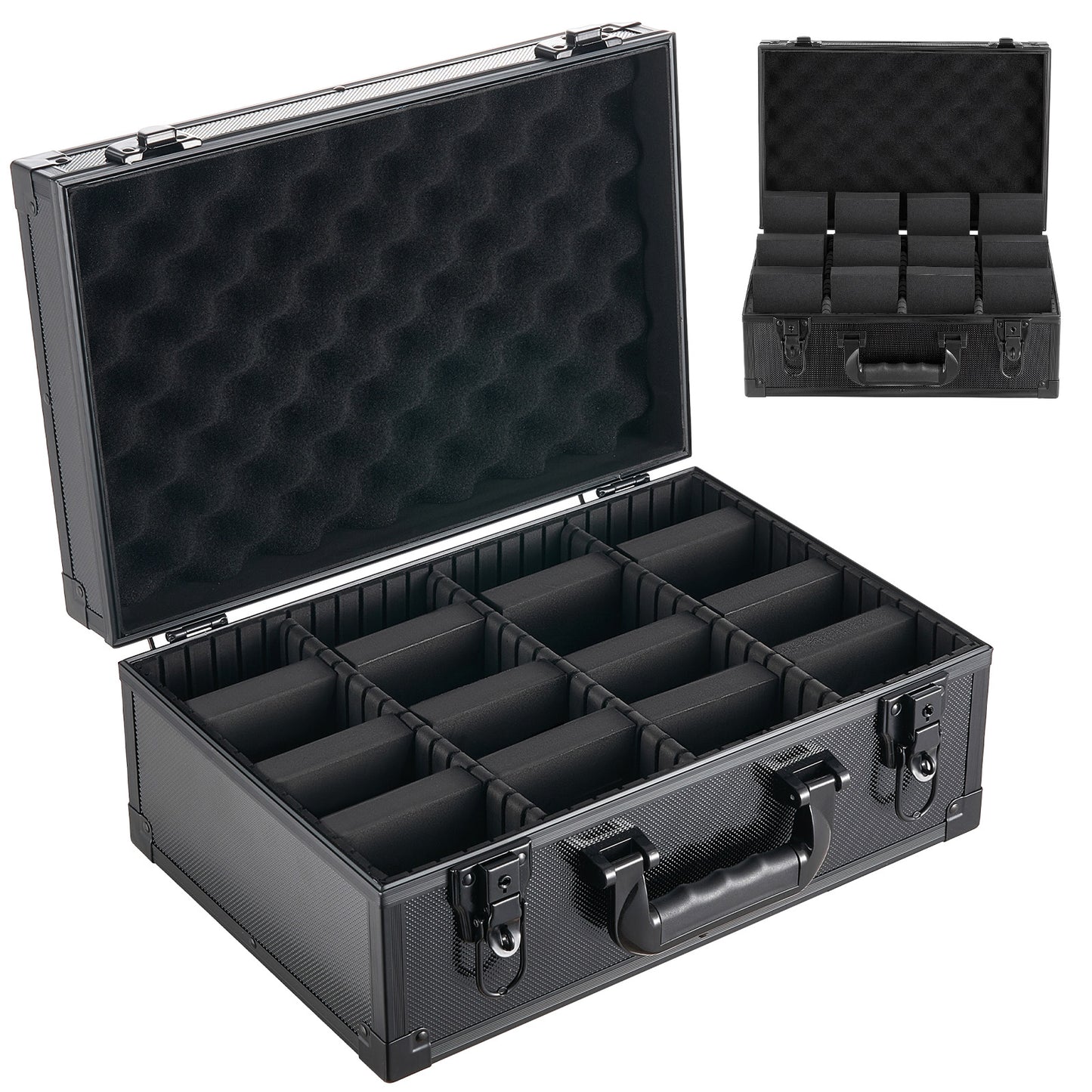 Card Storage Box for Trading Cards 120 PSA Slabs with Lock & Dividers