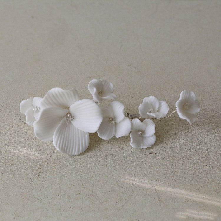 Ceramic Flower Hair Clip