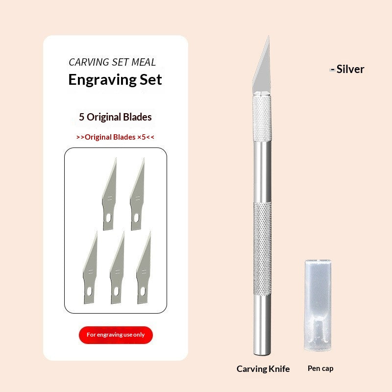 13-Piece Aluminum Alloy Carving Knife Set with Steel & Handle Options