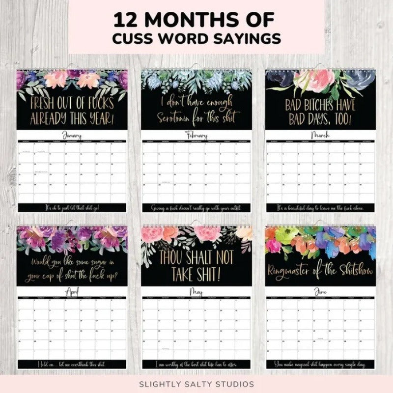 Tired Female Flower Calendar Wall Decor for Living Room - 2025 Design